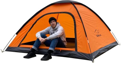 SAFACUS Campingzelt für 3-4 Personen, leicht, stabil, wasserdicht 4 Mann Kuppelzelt - Ventilationssystem, Moskitoschutz – Bild 2