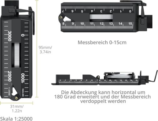 Anbte Kompass Militär mit Klinometer Professioneller Marschkompass IP65 Compass mit Tragetasche Wasserdicht Navigation Compass für Jagd Camping Wandern Outdoor-Aktivitäten – Bild 7
