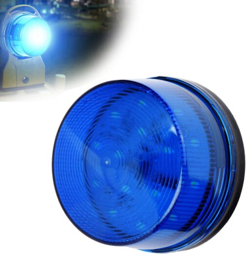 Dioche Emergency Strobe Light Blue LED Light 12V Strobe Warning Light