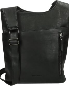 Christian Wippermann Women’s Shoulder Bag Crossover Bag Leather Look Handbag, Black (black 01), shoulder bag