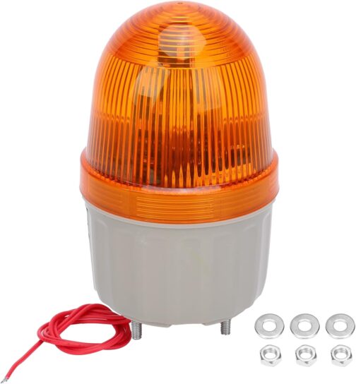 Fafeicy LED Flash Light, 5 W 220 V AC Warning Light, LED Lamp Sound and Lighting Alarm Equipment, for Office Buildings, Schools (Yellow), Buttons and Indicators – Bild 7