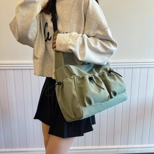 iCozzier Canvas Damen Handtasche, Hobo Schultertasche, Große Umhängetasche für Reisen und Arbeit – Bild 6