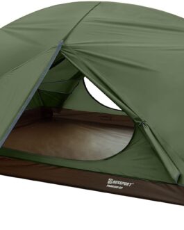 Bessport Tent 2/3 Person Camping Tent 2 Doors Ultralight Waterproof Lightweight and Easy to Build Ventilated 4 Seasons Dome Tent Suitable for Outdoor Hiking and Mountaineering