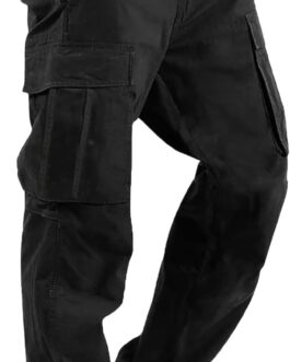 DUOLUVA Cargohose Herren Winter Lang Arbeitshosen Männer mit 6 Taschen mit Reißverschluss Universal Fit