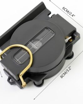 Outdoor Compass Navigation, Waterproof Navigation Tool for Kids with Adjustable Declination, Magnifying Glass and Scale, Army Green Lanyard
