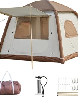 DanCoom Inflatable Tent 2/4/6/8 Person Tents for Camping, Big Air House Tent Contains Rainfly, Easy Setup Large Inflate Tents for Outdoor Camping, Glamping Tents Large Apse