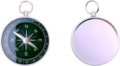 JZK 5 x 44 mm Small Aluminium Alloy Compass with Bow Top for Key Ring Pendant, Birthday Party Favour Gifts for Children – Bild 3