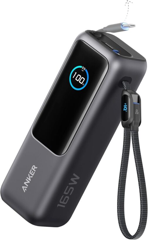 Anker Laptop Power Bank, 25,000 mAh External Battery with 3 x 100 W USB-C Ports for Multi-Device Charging Power, Integrated + Retractable Cable, for iPhone 16/15, MacBook, Samsung and More – Bild 7