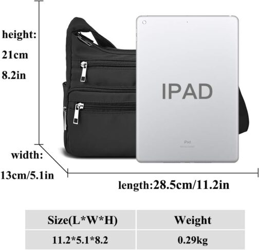 VOLGANIK ROCK Shoulder Bag for Women, Multiple Pockets, Handbag, Shoulder Bag, Waterproof RFID Shoulder Bag for Daily Use, Messenger Bag, Travel Bag – Bild 3
