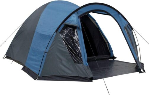 your GEAR Tivano Dome Tent for 3 or 5 People, Camping Tent with Living Room and Windows, UV 50+ Sun Protection, Dark Sleeping Cabin, Blue Grey, 5 Man Version with Standing Height and Side Entrance – Bild 5