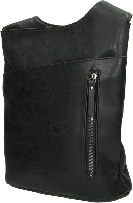 Christian Wippermann Women's Shoulder Bag Crossover Bag Leather Look Handbag, Black (black 01), shoulder bag – Bild 2