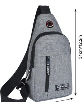 Cleminsta Sling Shoulder Backpack, Chest Bag, Sling Backpack, Oxford Fabric Crossbody Backpack with Headphone Hole, Waterproof, Lightweight, Casual Shoulder Bag, Sports Bag for Outdoor Sports, Travel