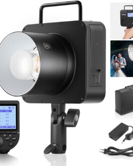 NEEWER Q4 400W Flash 2.4G TTL and QPRO S Trigger Compatible with Sony, 1/8000HSS/30W Adjustment Lamp/400 Full Power/0.01-1.2s Recycling/21.6V 2800mAh Battery for Outdoor Wedding Photography