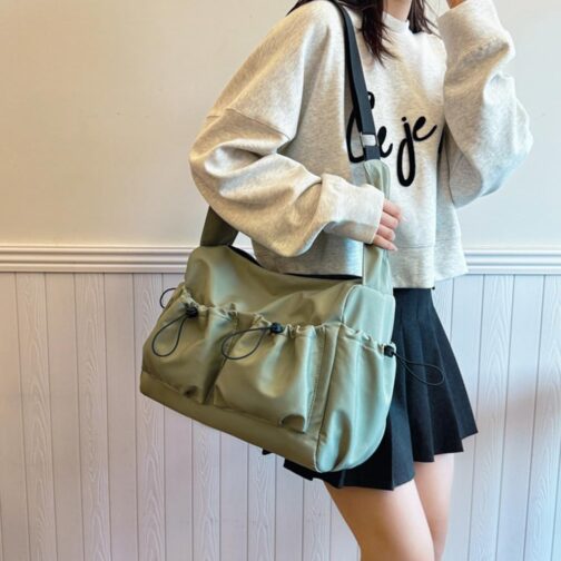iCozzier Canvas Damen Handtasche, Hobo Schultertasche, Große Umhängetasche für Reisen und Arbeit – Bild 5