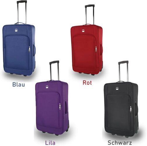 SIGN Fabric Suitcase Trolley, Travel Suitcase, Inline Wheels (Hand Luggage, Medium, Large, Very Large), red – Bild 7