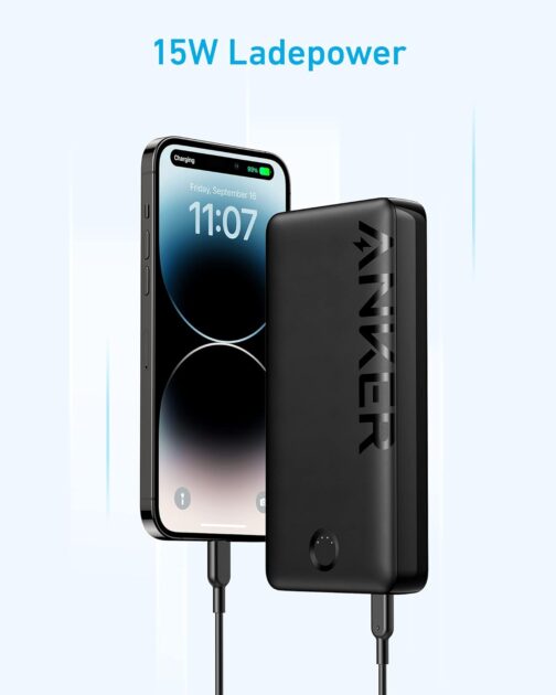 Anker 325 Power Bank, PowerCore 20K II, 20,000 mAh Battery with USB-C Input/Output Port, 15 W Maximum Power, for iPhone, Samsung Galaxy Devices and More – Bild 3
