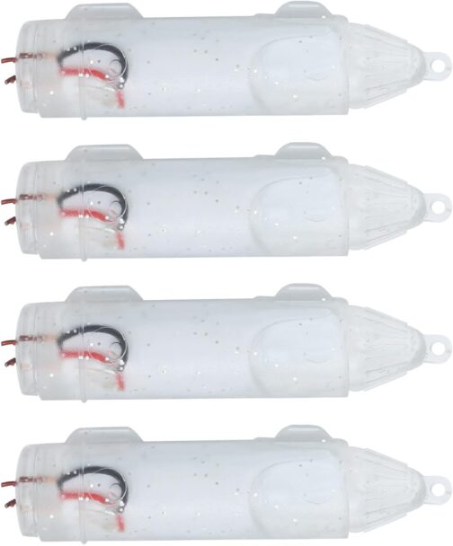 Pack of 4 LED Bait Light Underwater Fishing Light with Flash Function Waterproof Fish Locker Light for Night Fishing in Freshwater and Saltwater Includes Storage Box – Bild 9
