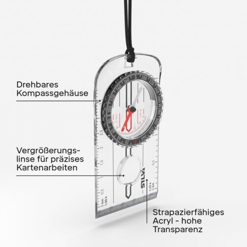 Silva Compass Outdoor - Ranger No. 3 Hiking Compass - Map Scales 1:25k & 1:50k - Marching Compass Basic Outdoor Activities - Rotating Compass Housing - Compass Military - Compass Hiking – Bild 2