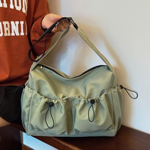 iCozzier Canvas Damen Handtasche, Hobo Schultertasche, Große Umhängetasche für Reisen und Arbeit – Bild 7