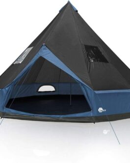 your GEAR Ravello Tent, Teepee Tent in 2 Sizes for 4-8 People, Family Tent with 400 cm or 500 cm Diameter, Camping Tent with 5000 mm Hydrostatic Head, UV 50+ Protection, Sewn-in Floor, Insect