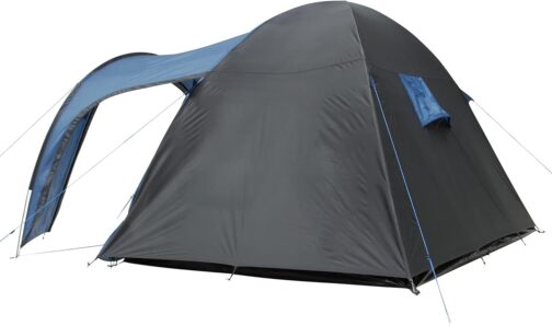 your GEAR Cetona Camping Tent in 2 Sizes for 4 or 5 Men, Dome Tent with 3000 mm Water Column, Living Room, Porch, 2 Entrances, Standing Height, Dark Sleeping Cabin, Festival Tent in Blue / Grey – Bild 4