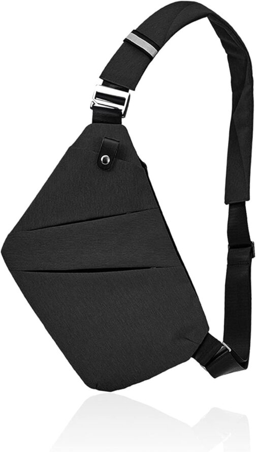 Fibrdoo Brusttasche, Anti-Diebstahl Sling Bag, Crossbody Schultertasche Herren Damen klein für Freien Reisen Wandern Joggen