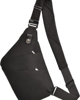 OSOCE Sling Chest Bag Cross Body Shoulder Backpack Anti Theft Travel Bags Daypack for Men Women B13-007 (Black)