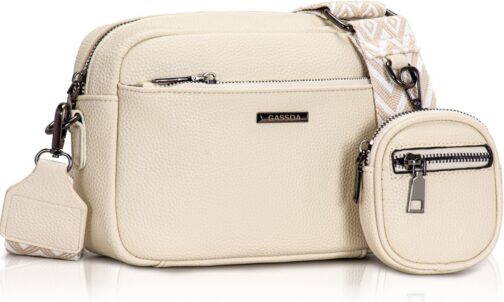 GASSDA Women's PU Leather Crossbody Bag Handbag Women's Small Bags with Removable Shoulder Strap
