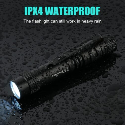 Flintronic LED Mini Torch - 200 Lumens Pen Light, Waterproof Pen Light for Camping, Hiking, Household, 1 x AAA Batteries (Not Included) – Bild 3