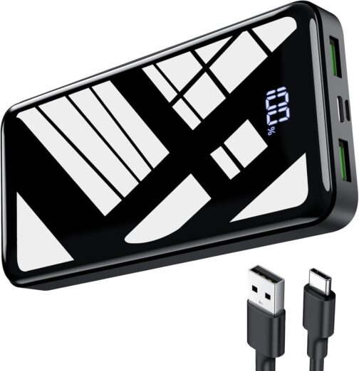Power Bank 27000 mAh, 22.5 W PD20 W USB-C Power Bank, External Mobile Phone Batteries with LED Display, Portable Charger Compatible with iPhone 16 15 14 13 12 11 Pro