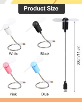 KARELLS Gooseneck Fan, Foldable Gooseneck Fan, Pack of 4 USB Fan, Gooseneck Fan, Mini USB Fan with Soft Fan Blades, for Home and Office
