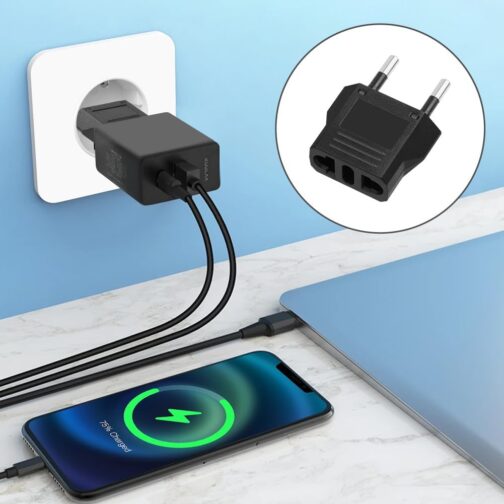 AXFEE Travel Adaptor US to EU, Pack of 2 US to EU Adapter, EU Plug Adapter Socket, Adapter USA Germany Plug, Universal Adapter from USA to EU Germany France Italy Spain – Bild 8
