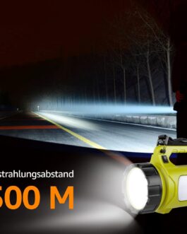 LE LED Hand Headlight 1000 Lumens, Rechargeable CREE Battery Hand Lamp with 3600 mAh Power Bank, 10 W Dimmable Torch with 3 Light Modes, 2 Brightness Levels, USB Cable for Emergency Camping etc.