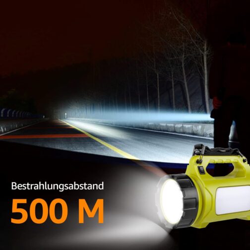 LE LED Hand Headlight 1000 Lumens, Rechargeable CREE Battery Hand Lamp with 3600 mAh Power Bank, 10 W Dimmable Torch with 3 Light Modes, 2 Brightness Levels, USB Cable for Emergency Camping etc. – Bild 2