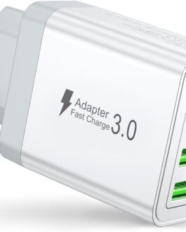 40 W USB C Charger, 4 Ports Fast Charger PD Power Adapter + QC 3.0 Charger USB-C Plug Multiple Charging Plug for iPhone 16 15 14 13 Pro Max, Samsung Galaxy S25 24, Mobile Phones, Tablet, Kindle
