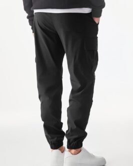 JMIERR Men’s Cargo Trousers, Long Joggers, Sports Trousers, Elastic Waist with Drawstring, Sweat Trousers for Men with Pockets