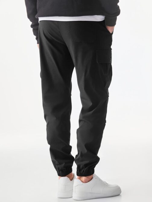 JMIERR Men's Cargo Trousers, Long Joggers, Sports Trousers, Elastic Waist with Drawstring, Sweat Trousers for Men with Pockets – Bild 2
