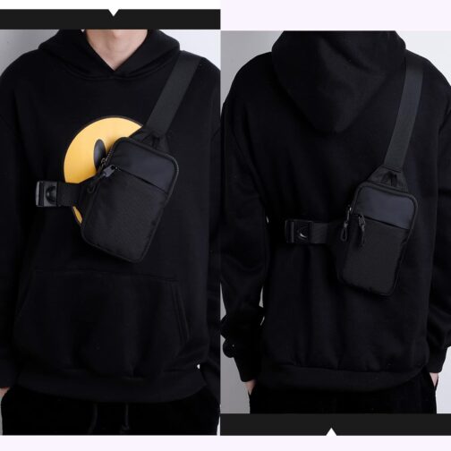 Casecret Shoulder Bag Men's Chest Bag Shoulder Bag Women's Crossbody Bag Sling Bag Chest Small Mobile Phone Case for Hanging Bag Waterproof Outdoor Travel for iPhone 15 Samsung up to 7.5 Inches, – Bild 6