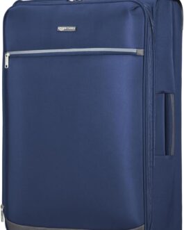 Amazon Basic Expandable Travel Suitcase, Navy Blue, Large suitcase, 1 piece