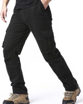 DUOLUVA Cargohose Herren Winter Lang Arbeitshosen Männer mit 6 Taschen mit Reißverschluss Universal Fit