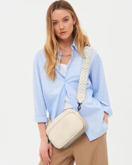 GASSDA Crossbody Bag Women’s Small Shoulder Bag Women’s PU Leather Handbag Women’s Small Bags with Removable Shoulder Strap, beige, Fashionable
