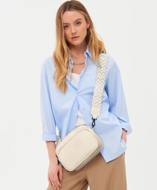 GASSDA Crossbody Bag Women's Small Shoulder Bag Women's PU Leather Handbag Women's Small Bags with Removable Shoulder Strap, beige, Fashionable