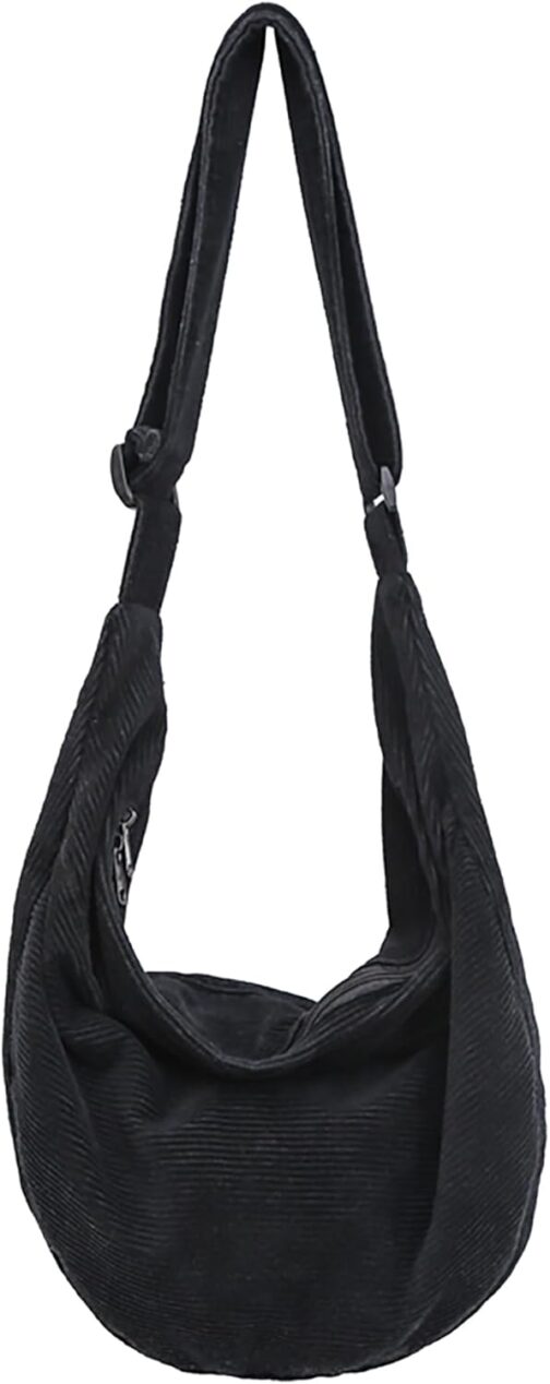 ibalulu Crossbody Bag Women's Men's Shoulder Bag Women's Cord Bag Handbag Women's Large Casual Shoulder Bag with Adjustable Shoulder Strap for School Office Work Travel Excursion Shopping