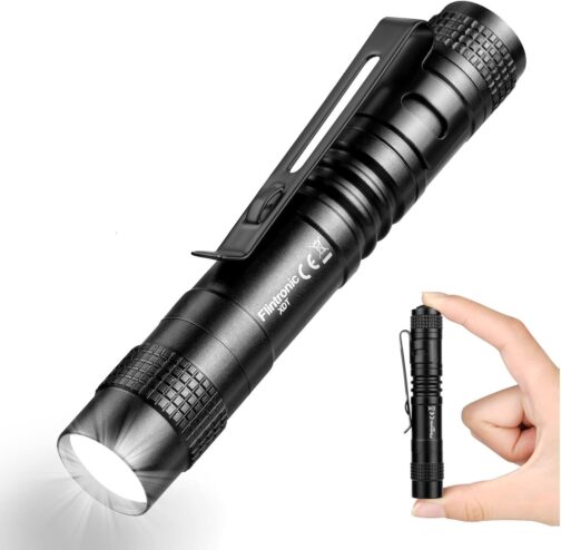 Flintronic LED Mini Torch - 200 Lumens Pen Light, Waterproof Pen Light for Camping, Hiking, Household, 1 x AAA Batteries (Not Included)
