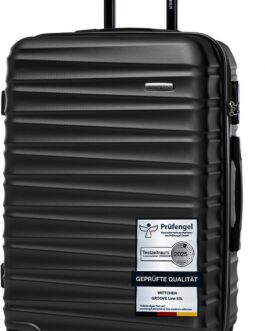 Wittchen Travel Suitcase, Hand Luggage, Cabin Luggage, Rolling Suitcase, Hard Shell, black