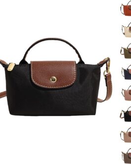 eganten Ladies Color Block Mini Satchel Square Handbag Solid Color with Adjustable Strap Shoulder Bag