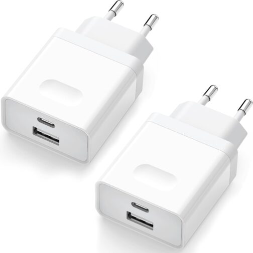 USB C Charger, USBC Adapter Power Supply 20 W for iPhone 16 15 14 13 12 11 Pro Max SE XS XR 8 Plus, Galaxy S23/S22/S21, Power Plug USB Plug Multiple Charger Mobile Phone Charging Plug Wufuera