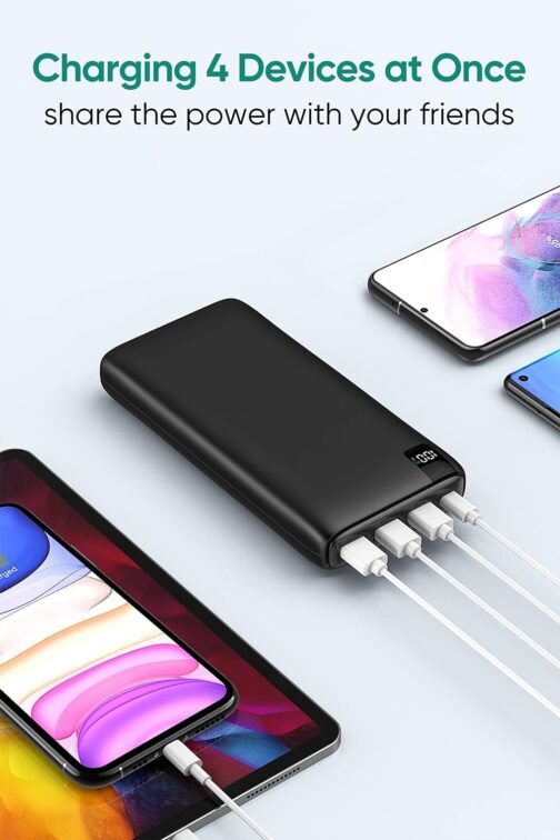 A ADDTOP Powerbank 26800 mAh, External Battery with 22.5 W Power Delivery, Portable Charger with 4 Ports Compatible with Smartphone, Tablets and More – Bild 4