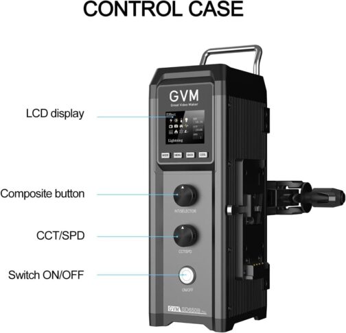GVM PRO 650W Video Light Bownes, Two-Tone 2700K-6800K COB Studio Light Photography Continuous Light with App Controll, 81300Lux@1m Photo Light for Video Studio, YouTube Streaming, 12 Effects CRI – Bild 5