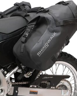 Rhinowalk Motorcycle Saddle Bags Pannier Rack Bag Waterproof Anti-Vibration Motorcycle Side Bags Shoulder Bag Motorcycle Bags 18L for Most Adventure and Sports Bike Motorcycle Racks, 1 Pair